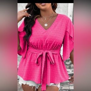 SHEIN ruffle sleeve top size 4X